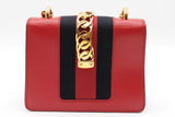 Gucci Sylvie Red Leather Shoulder Bag Eb0826oxzde