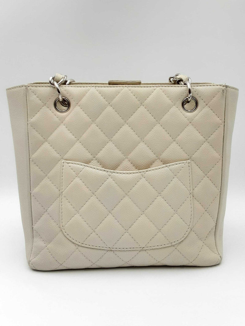 Chanel Quilted Caviar Shopping Tote Bag Eb1024crxdu