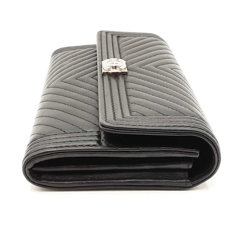 Chanel Caviar Quilted Boy Flap Wallet Black Sd0725izxdu