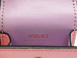 Versace La Mudusa Earbuds Pouch In Pink Leather With Chain Fw0825exdu