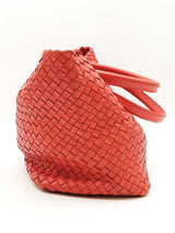 Bottega Veneta Red Intrecciato Leather Cabat Tote Bag Eb0326lwxzde