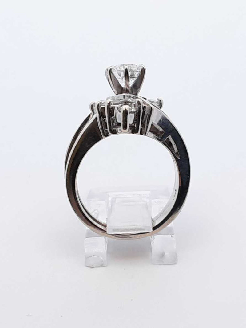 2.08 Cttw Diamond & 14k White Gold Wedding Set 10.7 Grams Size 5.5 Fw0125llxzdu