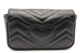 Gucci Matelasse Chevron Quilted Leather Marmont Mini Shoulder Bag Eb0624wrxsa
