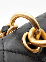 Chanel Large Double You Flap Bag In Diamond-quilted Black Leather Fw0626lixzdu