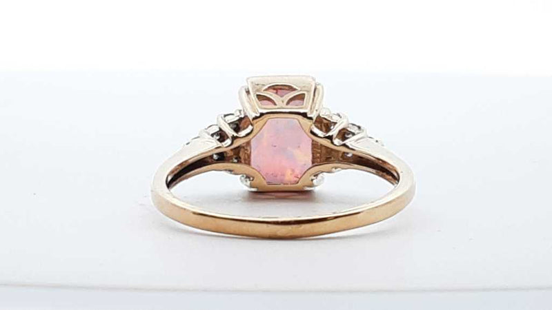 .12cttw Diamond & Synthetic Opal 14k Yellow Gold Solitaire Ring 8.25 Lh1025lcrde