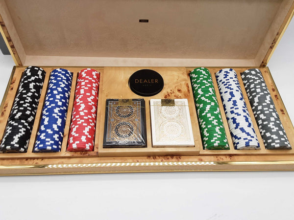Aerin Shagreen Poker Set Cream Case Game Docxzsa 144020007732
