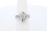 1.71cttw Diamond Wedding Set In 14k White Gold 9.9 Grams Size 6 Eb0826sxzde