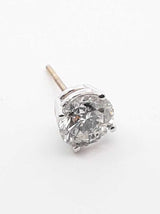1.80 Cttw Diamond & 14k White Gold Solitaire Stud Earrings 1.2 Grams Fw0926ixzdu