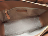 Michael Kors Reed Belted Deer Tan Croc Embossed Leather Satchel Bag Do0626wxde