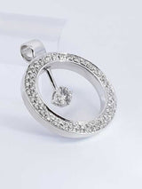 0.69 Cttw Diamond & 14k White Gold Floating Diamond Pendant 5.1 Gram Fw0126wlrdu