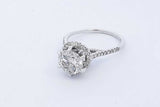18k White Gold Diamond Ring 1.0ctw Center Diamond 3.4 Grams Size 5 Eb0526oorxde