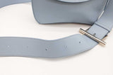 Alexander Mcqueen Light Blue Leather T-bar Sling Crossbody Bag Eb0326exzde
