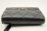 Chanel Quilted Caviar Compact Flap Wallet Eb1024rxzsa