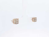 0.32 Cttw Diamond & 10k Yellow Gold Cluster Stud Earrings 2.6 Grams Fw0926lwzdu