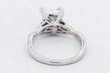 1.7ctw Princess Cut Diamond Ring 14k White Gold 3.7 Grams Size 4.5 Eb0926wxxzsa