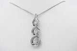 0.12cttw Diamond Pendant Necklace In 10k White Gold 3 Grams 18 Inch Eb0426lcxsa