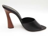 Yves Saint Laurent Ysl Black Leather Mule Heels Size Eu 39 Do0926crde