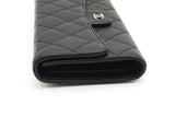 Chanel Quilted Black Caviar Leather Flap Wallet Eb0426wxzsa