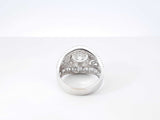 4.05 Ctw Diamond (Clarity Enhanced/fracture Filled) 18k Gold Ring 8.2g Size 7.75
