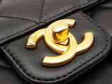 Chanel Large Double You Flap Bag In Diamond-quilted Black Leather Fw0626lixzdu