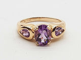 Purple Amethyst 14k Yellow Gold 2.9g Ring Size 6 Do0326olrde