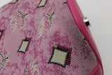 Mcm Pink Monogram Jacquard Dessau Drawstring Bucket Bag Eb1026crsa