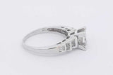 1.0ctw Princess Cut Diamond Ring In 14k White Gold 5 Grams Size 9 Eb0625lszxsa