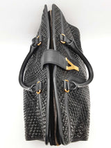 Yves Saint Laurent Ysl Cabas Chyc Black Braided Vinyl Duffle Bag Do0426pxzde