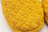 Bottega Veneta Plat Dandelion Yellow Woven Fabric Sneakers Size 44 Eb0925lorde