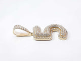 2.18 Cttw Pavé Diamond & 10k Yellow Gold " 5 " Pendant 4.6 Grams Fw0526rsrdu