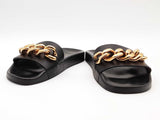 Versace Medusa Chain Slides Black Size 9 Aa0726crsa