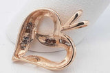 10k Yellow Gold Diamond Heart Pendant 2.2 Grams Eb0726lwrdu