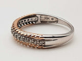 0.20 Cttw Natural Diamonds 10k Two-tone Gold 2.3g Ring Size 7 Do0326lxzde