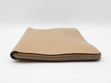 Fendi Essentials & Document Pouch In Dark Honey Vitello King Leather Fw00626crdu