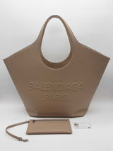 Balenciaga Mary Kate Beige Smooth Leather Tote Bag Do1224rrxde