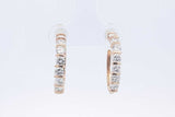 1.26cttw Diamond Hoop Earrings In 14k Yellow Gold 3.5 Grams Eb0326orxdu