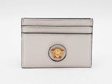 Versace La Medusa Card Holder Wallet In White Leather Fw0925exdu