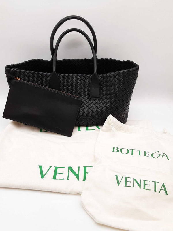 Bottega Veneta Cabat Intrecciato Black Leather Tote Bag Do0525lxzxde