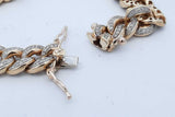 10k Yellow Gold Diamond Cuban Link Chain Necklace 74.4 Grams 23 In Eb0926wsxzde