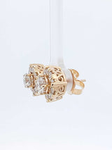 2.5 Cttw Diamond & 14k Yellow Gold Stud Earrings & Jackets 6.7 Gram Fw0826lrzxdu