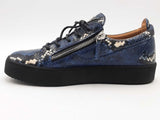 Giuseppe Zanotti Frankie Low Top Blue Snakes Shoes Size 43 Aa0326ezsa