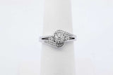 Diamond Ring In 10k White Gold 2.5 Grams Size 5.75 Eb0526lxzdu