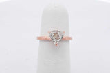 0.69cttw Trillion Cut Diamond Ring In 18k Rose Gold 2.7 Grams Size 4 Eb0826irxsa