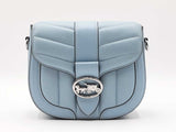Coach Georgie Saddle Bag In Baby Blue Puffy-quilted Leather Fw1225sxdu