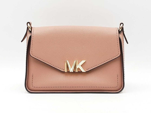 Michael Kors Sylvia Small Flap Crossbody Bag In Dusty Pink Leather Fw0924exdu