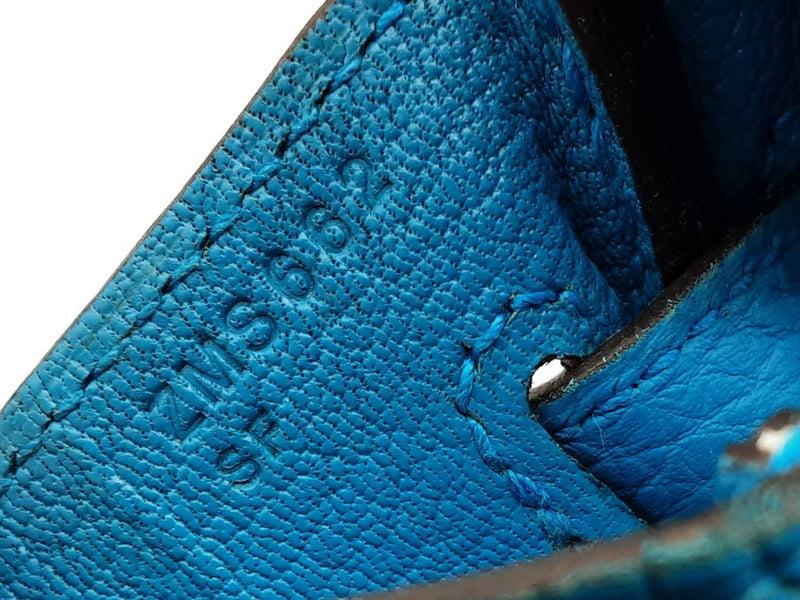 Hermes Birkin 25 Bleu Zanzibar Blue Togo Palladium Handbag Do0825lirxzde