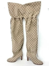 Gucci Monogram Over-the-knee Boots Size 38 Mk0726pzxmia