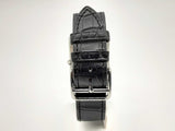 Hermes Cc1.810 33 Cape Cod Steel Black Leather Band Quartz Watch Do0524rxzde