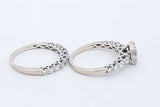 1.93cttw Diamond Wedding Set In 14k White Gold 5.1 Grams Size 8 Eb0825exzde