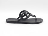 Hermès Egerie Chaine D'ancre Sandals In Black Tpu Rubber Size 7.5 Fw1026oxzdu